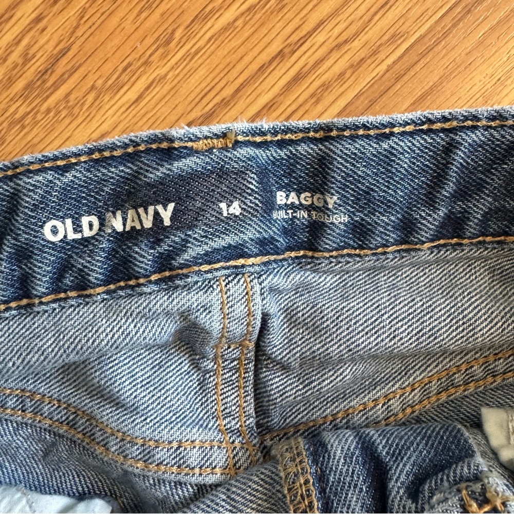 🟢3/$15 Old Navy Boys Baggy Jeans | Size 14 | Adjustable Waist - Picture 8 of 11